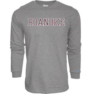 Image of Long Sleeve T-Roanoke with hawk head on upper back